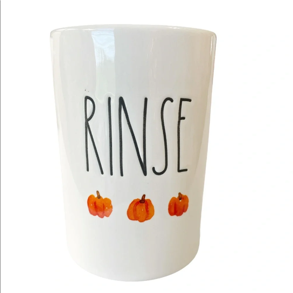 🆕 Rae Dunn RINSE Tumbler with Pumpkins